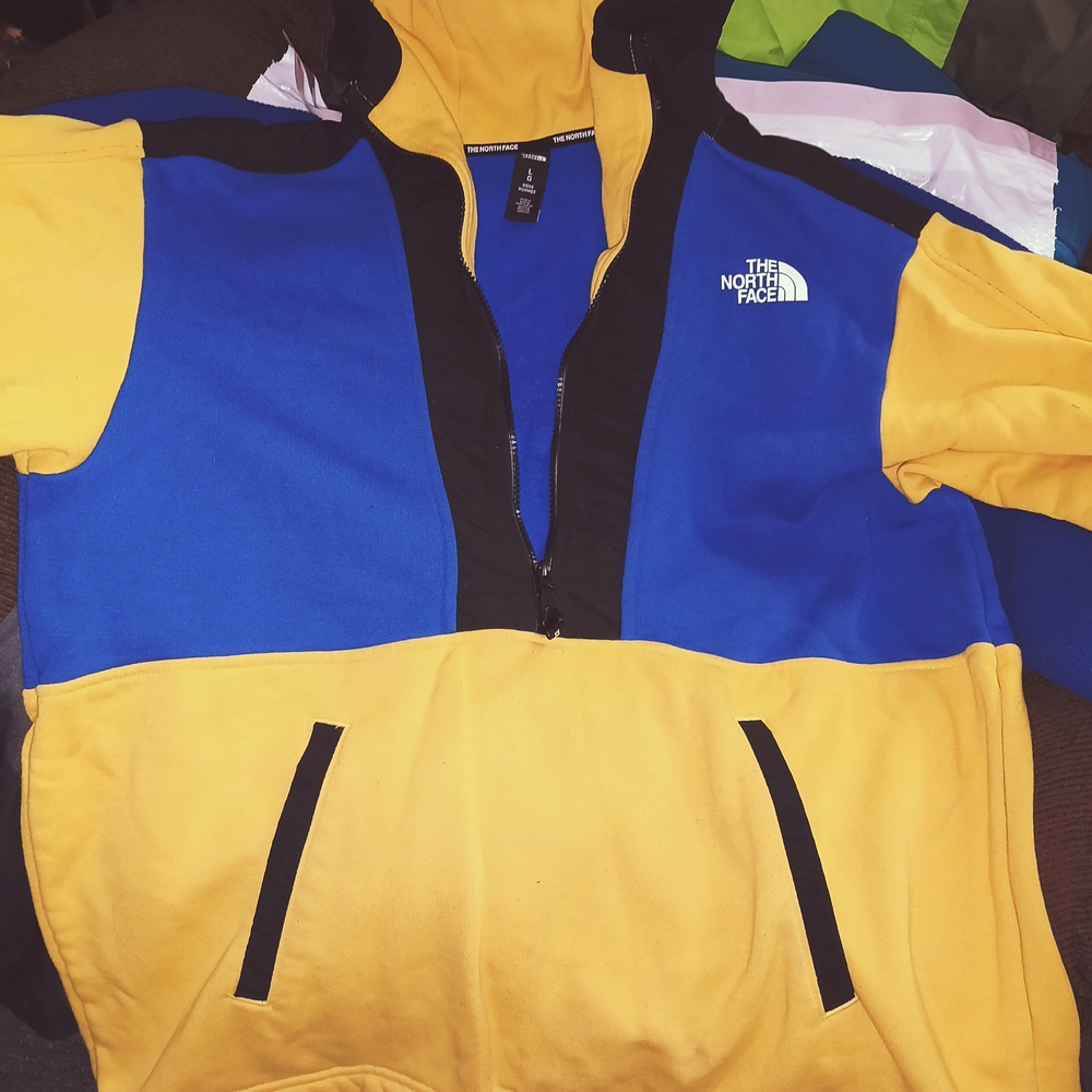 The North Face ViBlue and Yellow Jacket